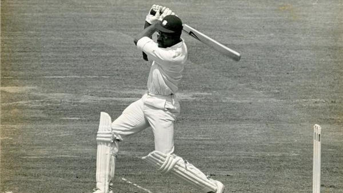 Clive Lloyd batting in 1975 Cricket World Cup final