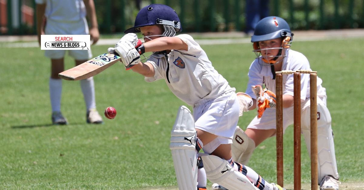 Cricket bat and ball with glossary terms superimposed